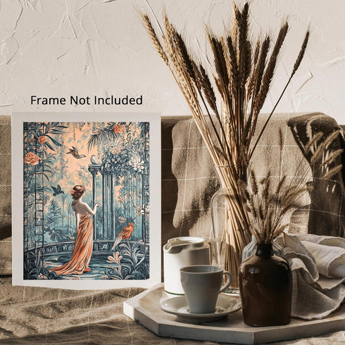Posterizer 1 pcs-whimsical enchanted scene-fairies in nature 3-Collectibles & Fine Art-Fantasy & Fiction Art-Decor for Home & Office- unframed wal...
